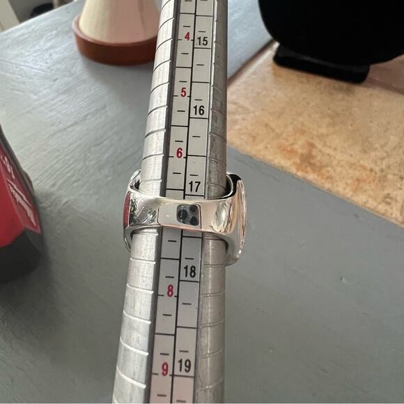 Chelsea Taylor 925 Sterling Silver Crystal Ring Size 7 - Picture 7 of 9